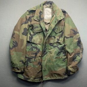 US Military M65‎ Field Jacket Woodland Camo Small Regular Cold Weather US Army